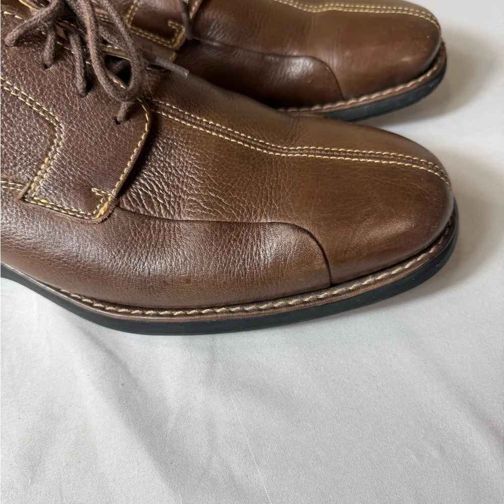 Johnston & Murphy 20-7223 Mens 9.5M Brown Leather Split Toe Oxford‎ Nice